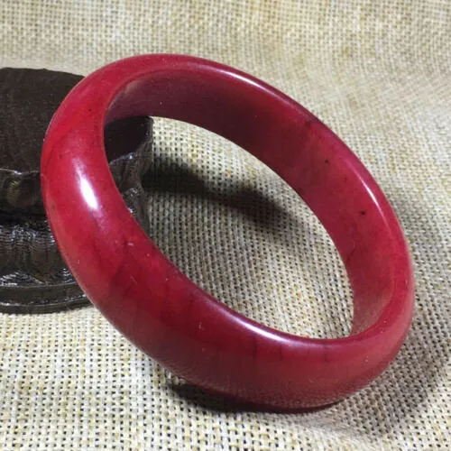 10% OFF- 57/58/59mm Certified Natural Red Jadeite Emerald A*Jade HandCarved Bangle L101