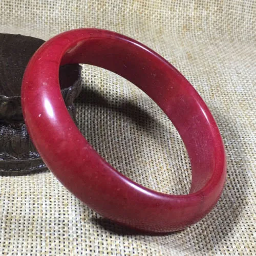 10% OFF- 57/58/59mm Certified Natural Red Jadeite Emerald A*Jade HandCarved Bangle L101