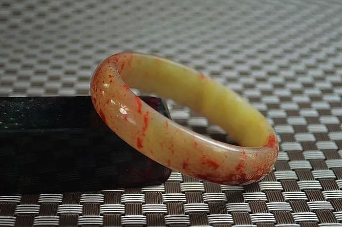 10% OFF- 57/58/59mm Certified Natural Red Xiu Emerald A*Jade HandCarved Bangle A555