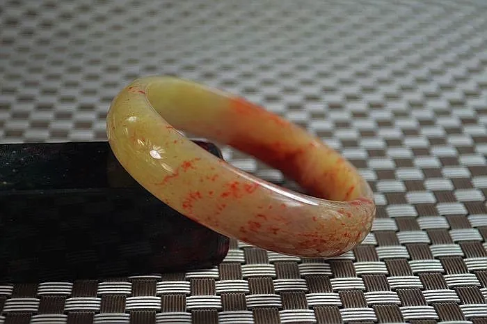10% OFF- 57/58/59mm Certified Natural Red Xiu Emerald A*Jade HandCarved Bangle A555