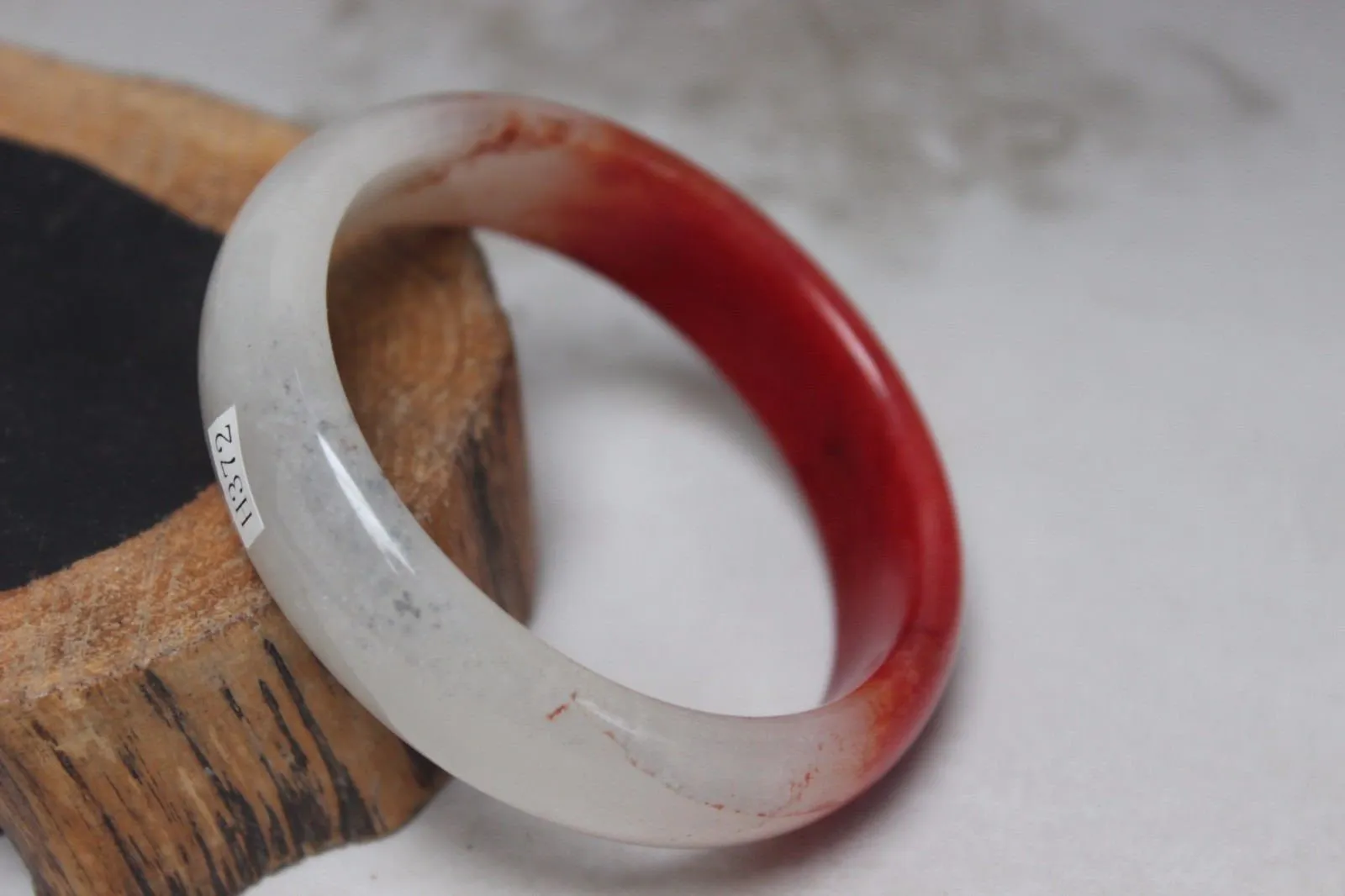10% OFF- 58/59/60 mm Certified Natural Red Emerald A*Jade Handcarved Bangle H372