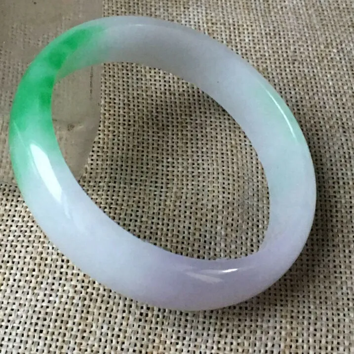 10% OFF- 58/59/60mm Certified Natural 3 Color Jadeite Emerald A*Jade HandCarved Bangle ZZ218355