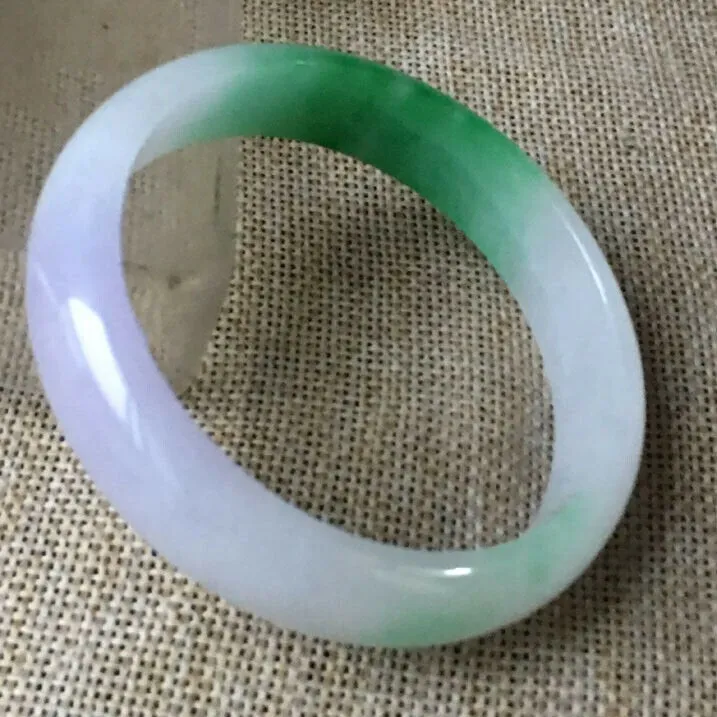 10% OFF- 58/59/60mm Certified Natural 3 Color Jadeite Emerald A*Jade HandCarved Bangle ZZ218355
