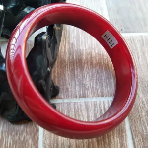 10% OFF- 58/59/60mm Certified Natural Red Jadeite Emerald A*Jade HandCarved Bangle H131