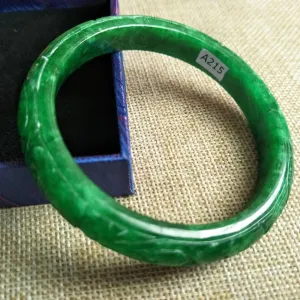 10% OFF- 59/60/61 mm Certified Natural Jadeite Emerald Jade Bangle《Grade A》A215