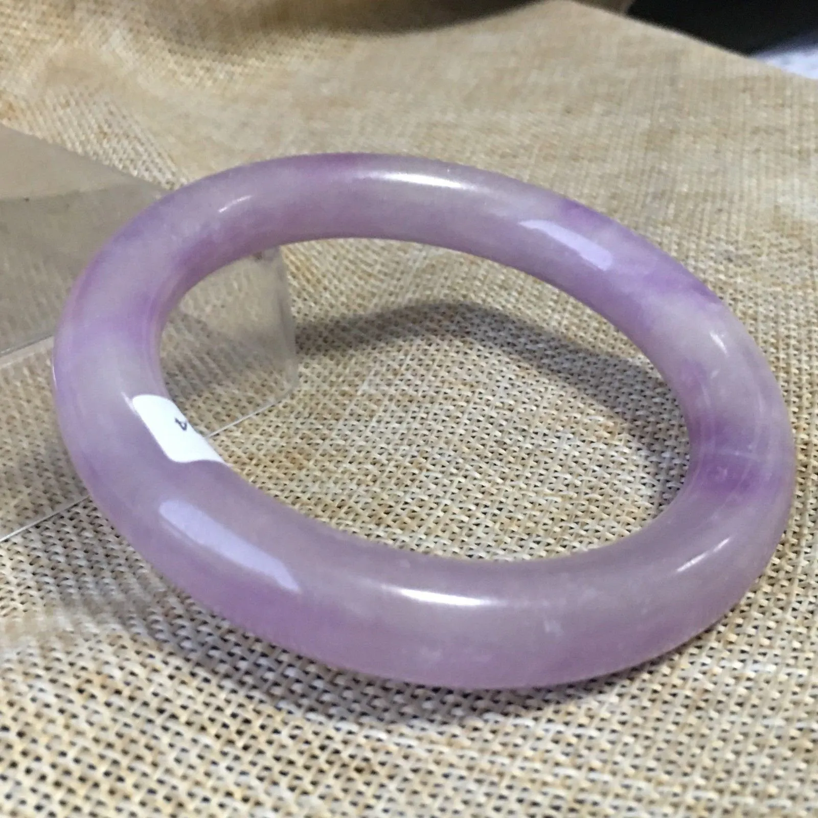10% OFF- 59/60/61mm Certified Natural Lavender Jadeite Emerald A*Jade HandCarved Bangle HA2114