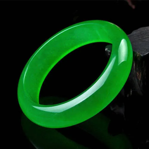 10% OFF- 60/61/62 mm Certified Natural Icy Jadeite Emerald Jade tablets Bracelet Bangle 《Grade A》A20171