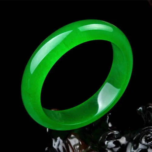 10% OFF- 60/61/62 mm Certified Natural Icy Jadeite Emerald Jade tablets Bracelet Bangle 《Grade A》A20171