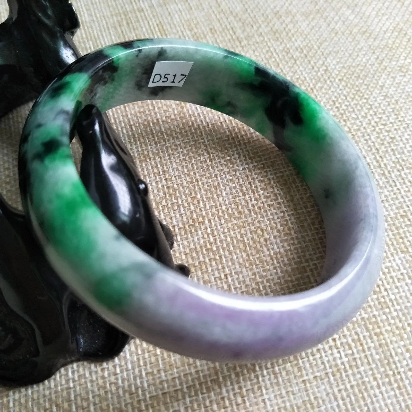 10% OFF- 61/62/63 mm Certified Natural Jadeite Emerald Jade Bangle《Grade A》D517