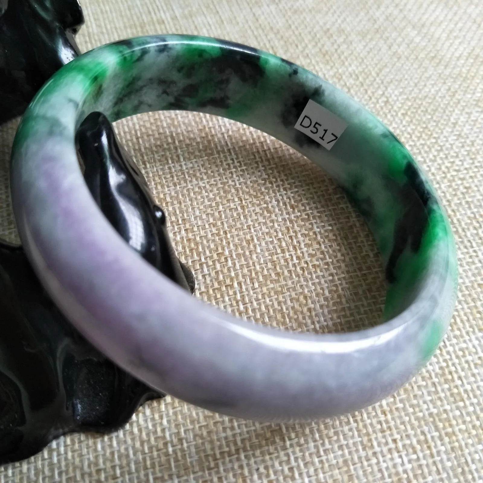 10% OFF- 61/62/63 mm Certified Natural Jadeite Emerald Jade Bangle《Grade A》D517