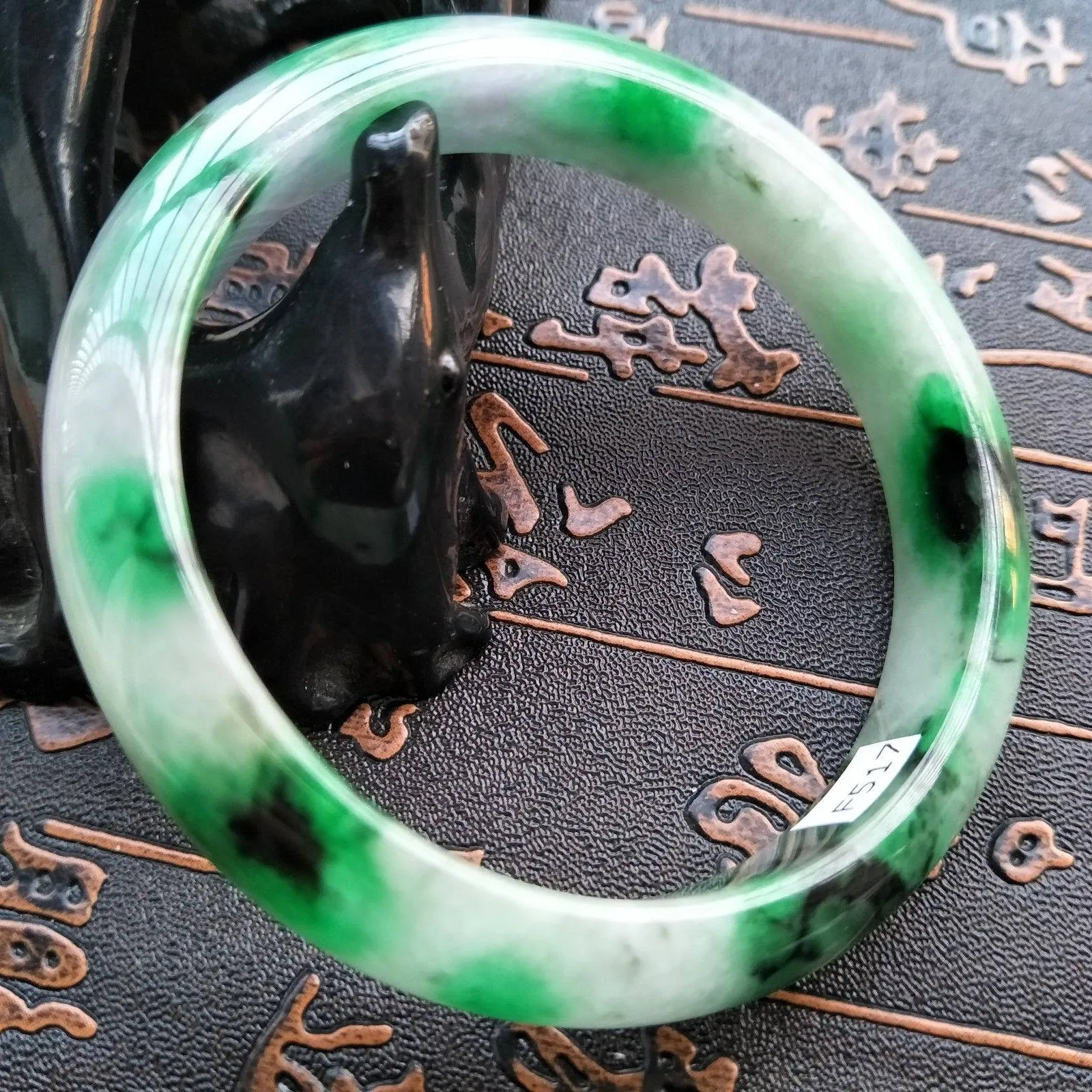 10% OFF- 61/62/63 mm Certified Natural Jadeite Emerald Jade Bangle《Grade A》F517