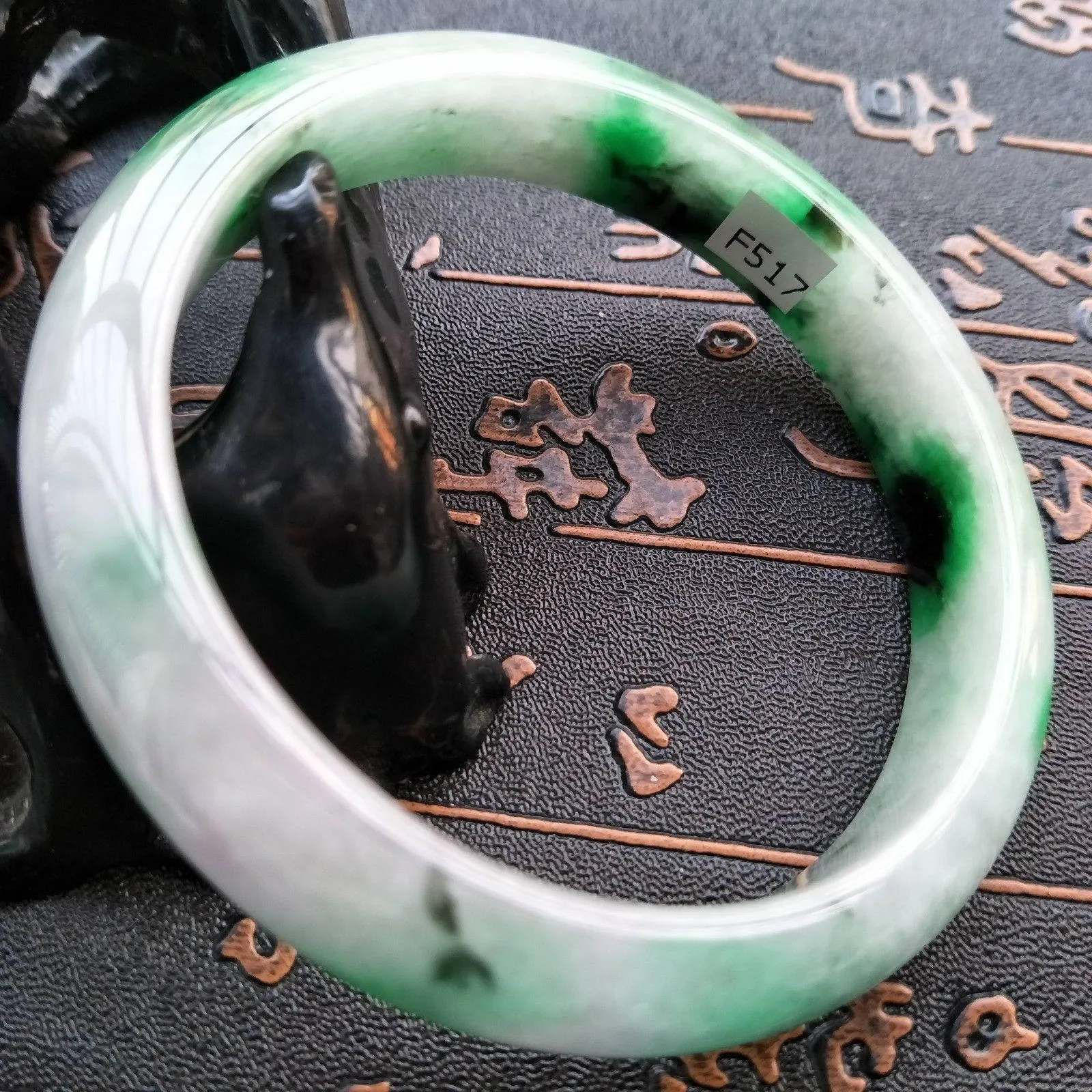 10% OFF- 61/62/63 mm Certified Natural Jadeite Emerald Jade Bangle《Grade A》F517