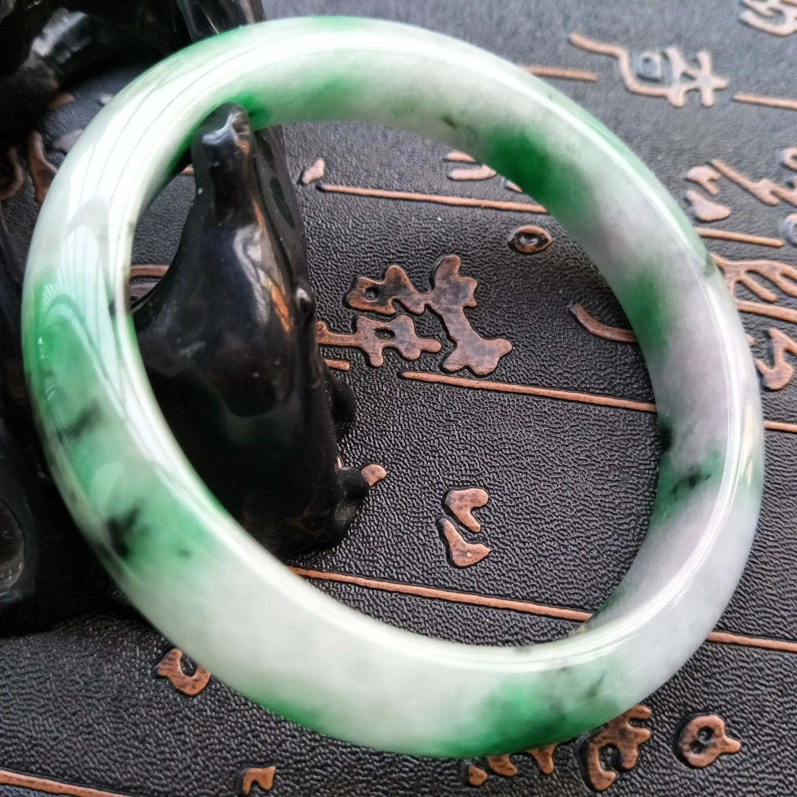 10% OFF- 61/62/63 mm Certified Natural Jadeite Emerald Jade Bangle《Grade A》F517