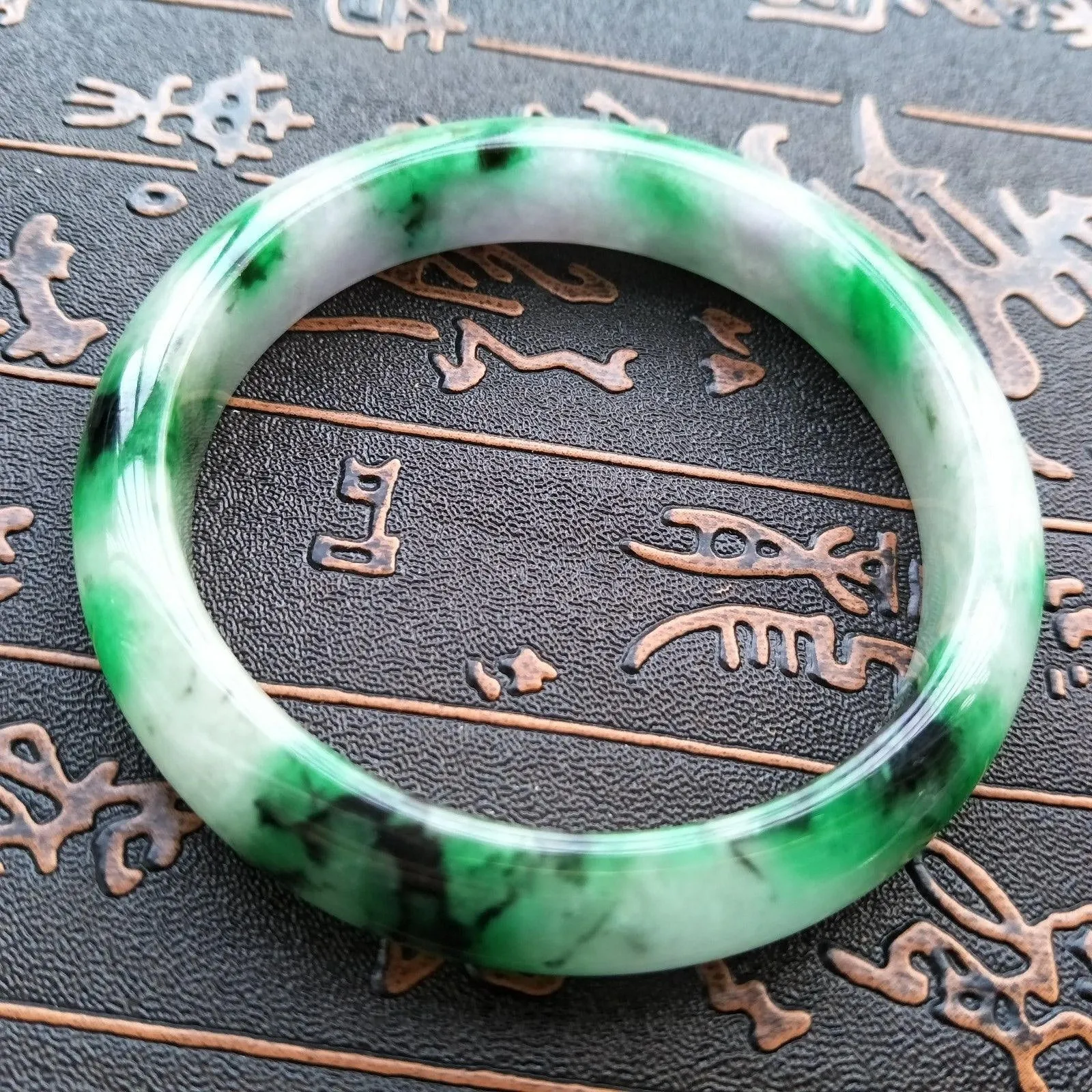 10% OFF- 61/62/63 mm Certified Natural Jadeite Emerald Jade Bangle《Grade A》F517