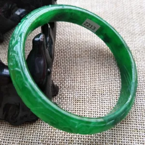 10% OFF- 61/62/63 mm Certified Natural Jadeite Emerald Jade Bangle《Grade A》Z213