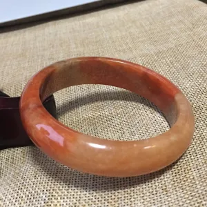 10% OFF- 61/62/63mm Certified Natural Yellow Red Jadeite Emerald A*Jade HandCarved Bangle L075