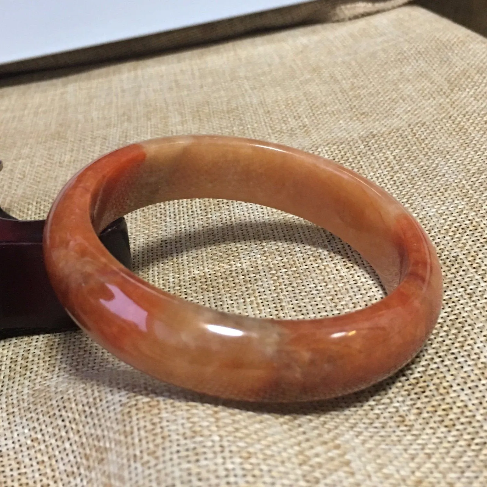 10% OFF- 61/62/63mm Certified Natural Yellow Red Jadeite Emerald A*Jade HandCarved Bangle L075