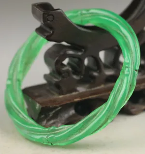 10% OFF- 63/64/65mm Certified China Natural Green Jadeite Emerald A*Jade HandCaved Lucky Bangle NO.G366