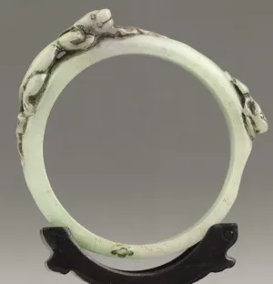 10% OFF- 75/76/77mm Certified China Natural Jadeite Emerald Jade HandCaved Dragon-Pixiu Bangle BIG NO.E693