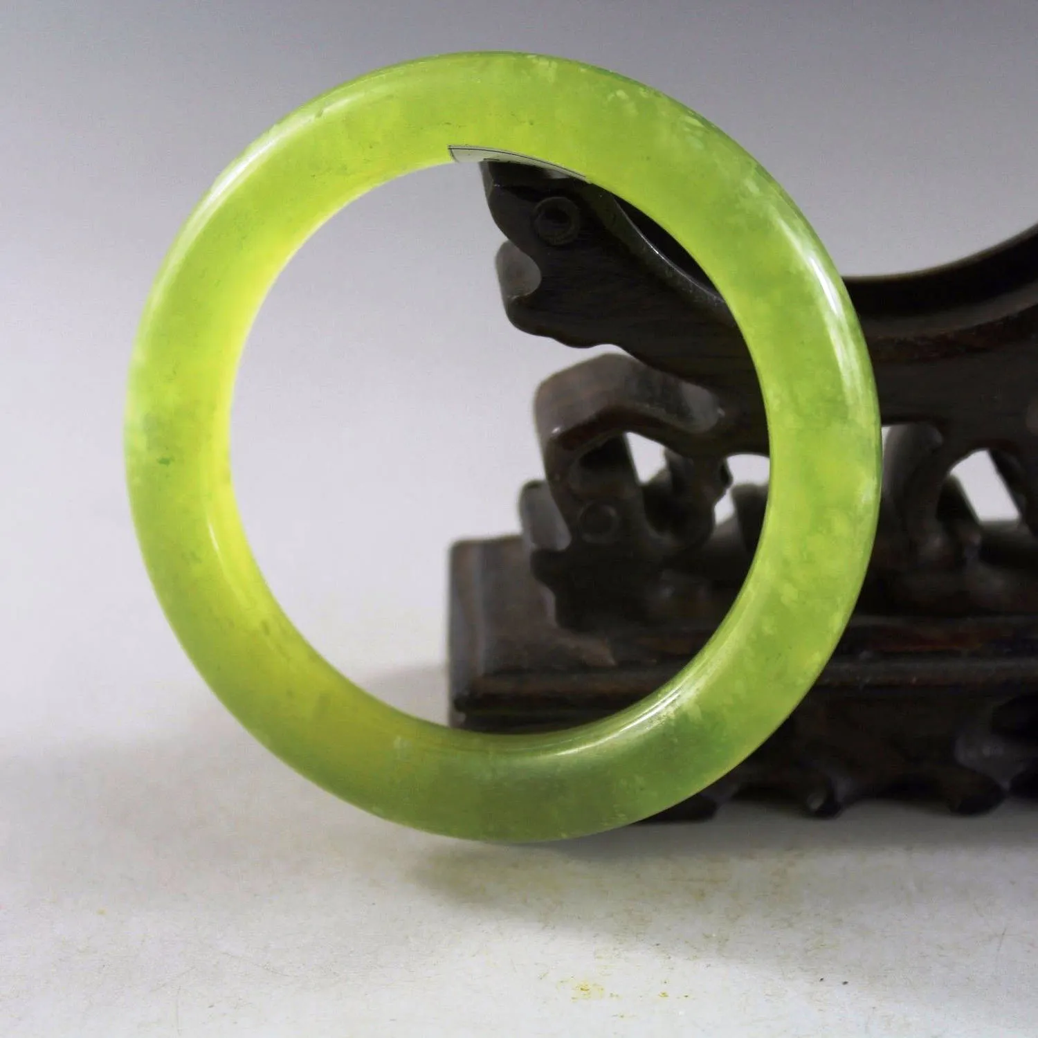 10% OFF on Sales- 57 mm-Certified Natural Ice Emerald Jade Bracelet Bangle 《Grade A》5192