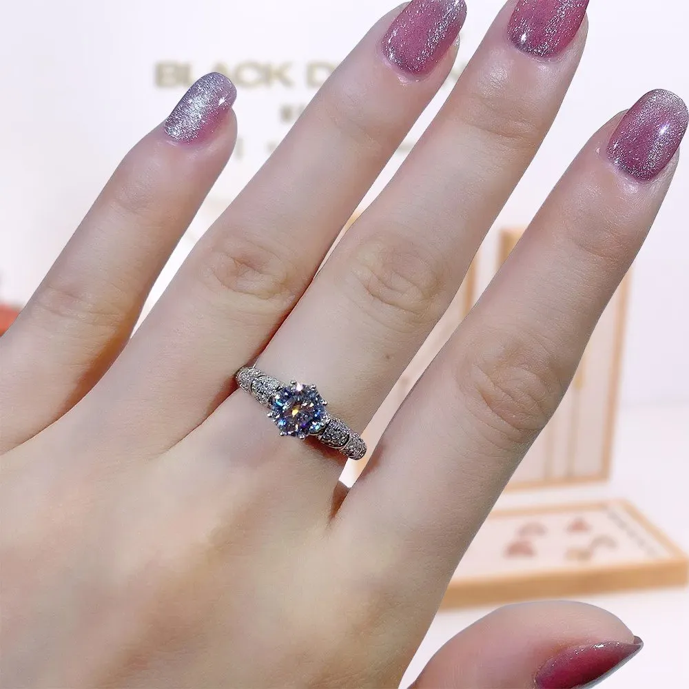 1.0ct Round Diamond Retro Engagement Ring