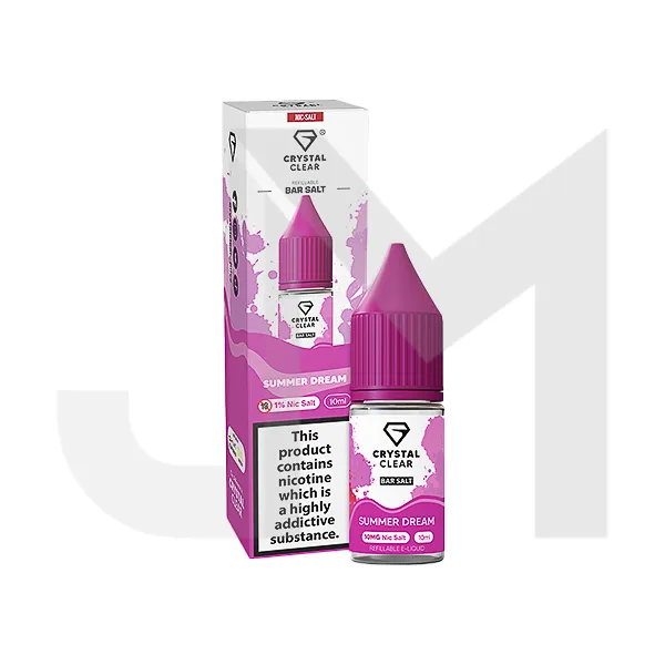 10mg Crystal Clear Bar Salt 10ml (50VG/50PG)