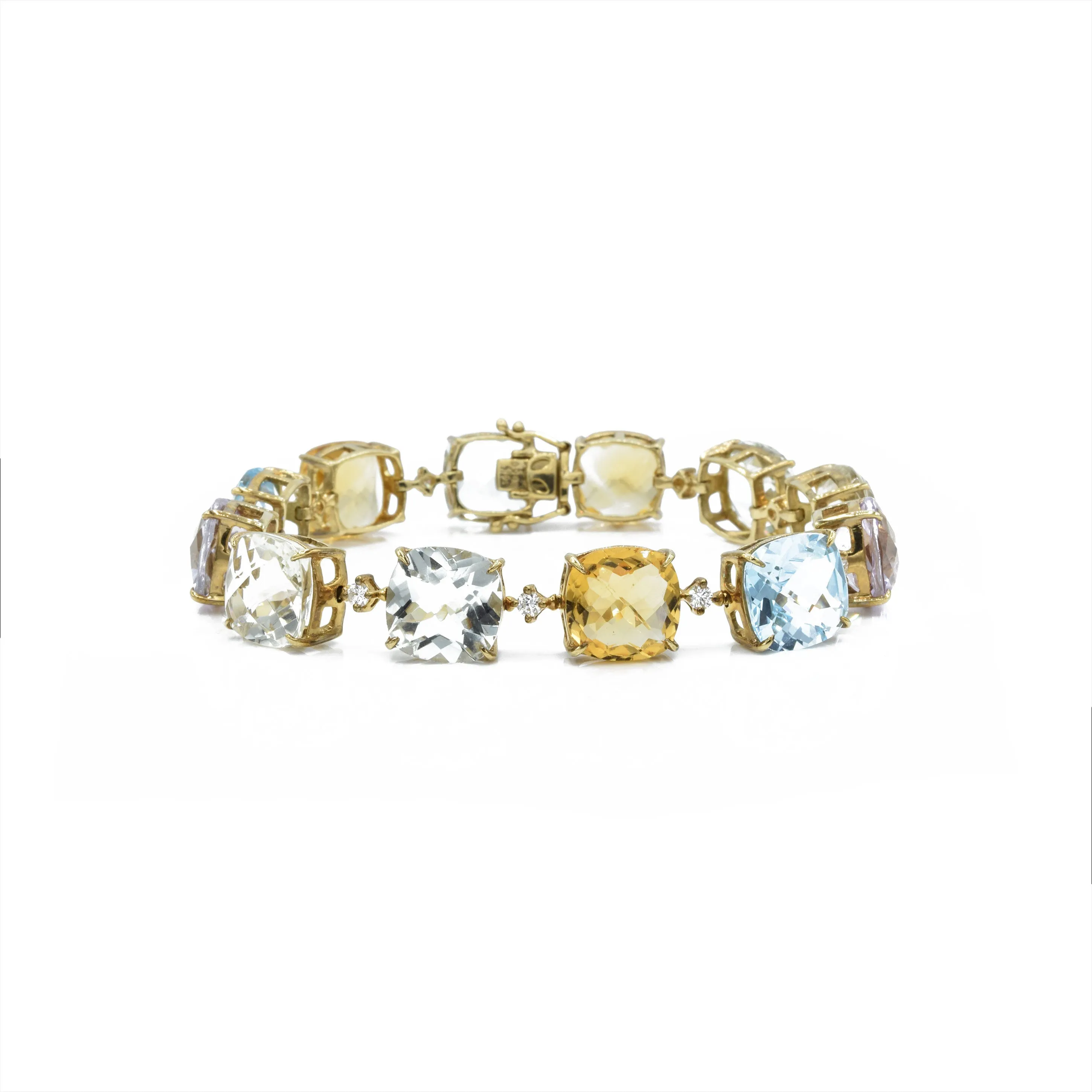 14KT Yellow Gold Semi Precious Stone Bracelet
