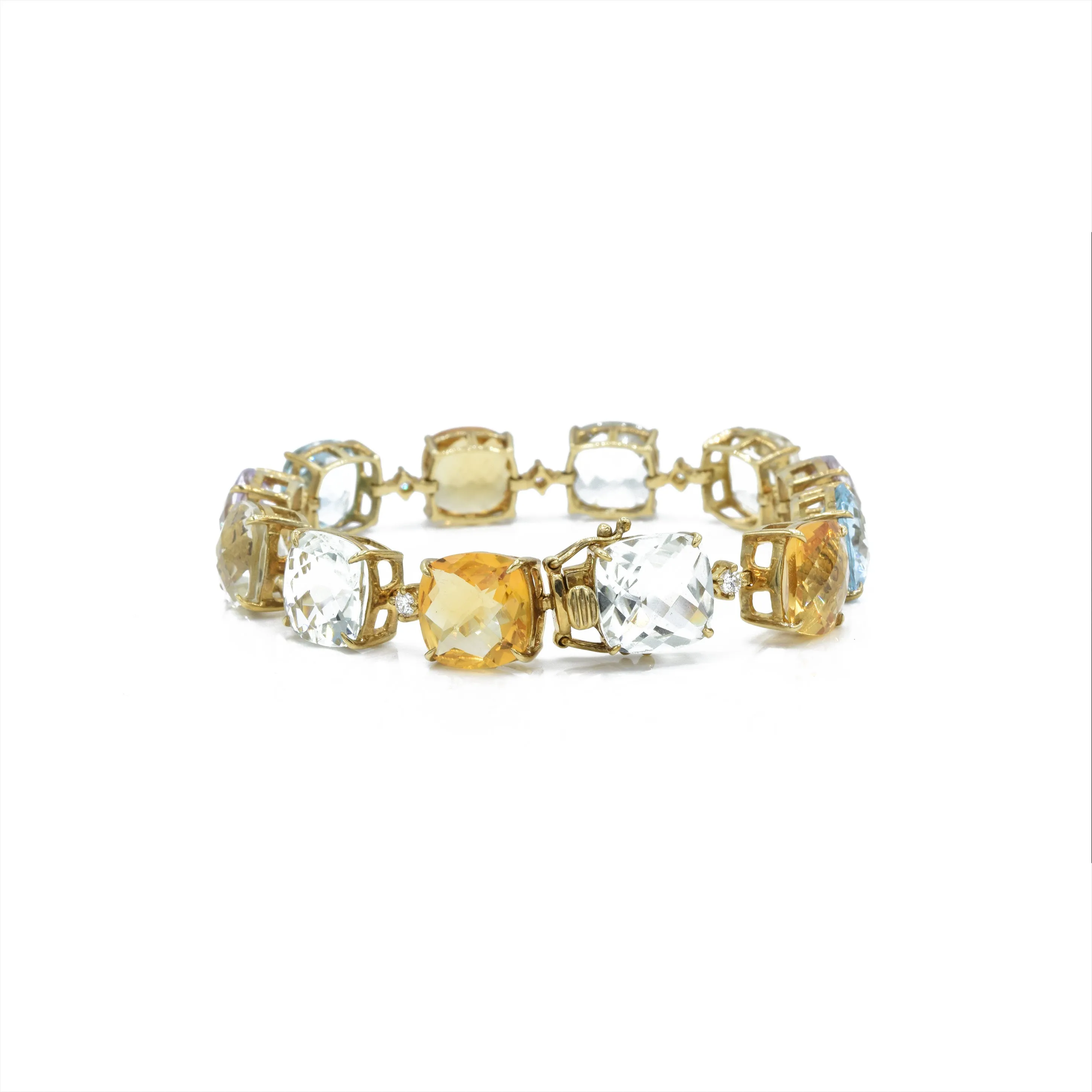 14KT Yellow Gold Semi Precious Stone Bracelet