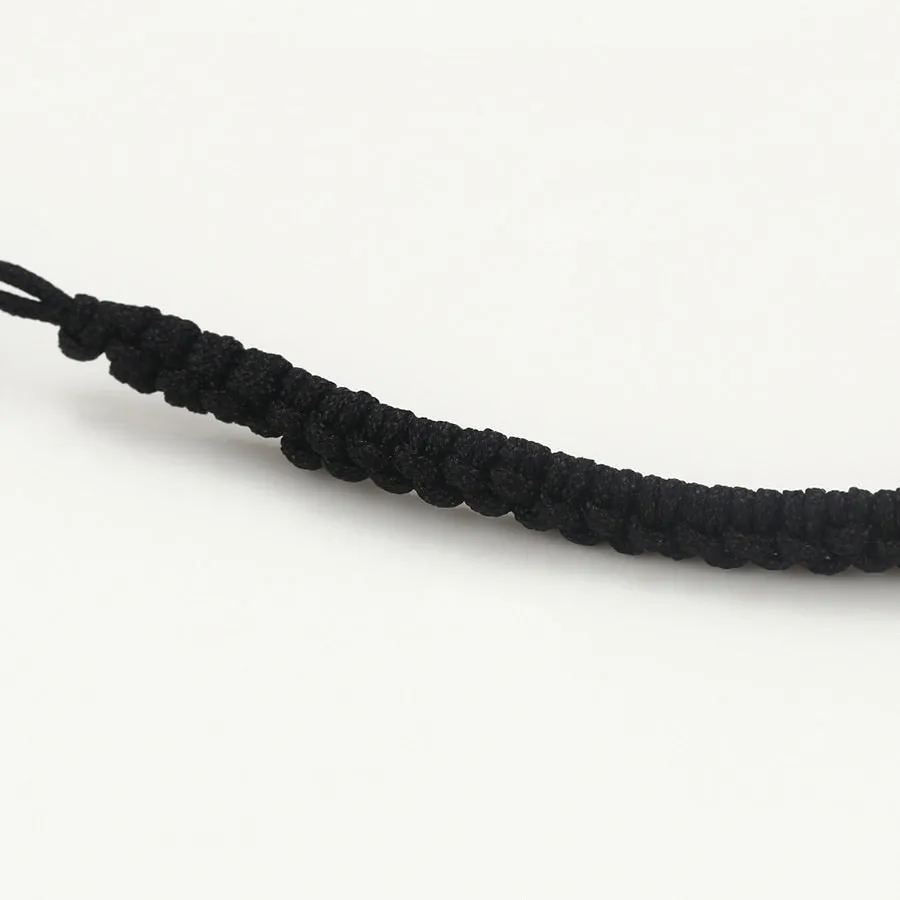 18K Gold Plated CZ Diamond Dream Handmade Macrame & Silk Bracelet