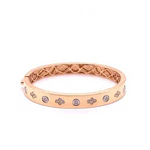 18K Rose Gold Diamond Bangle