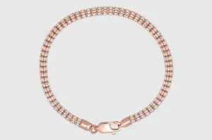2.5mm - 4.5mm Ice Bracelet - 14k Rose Gold