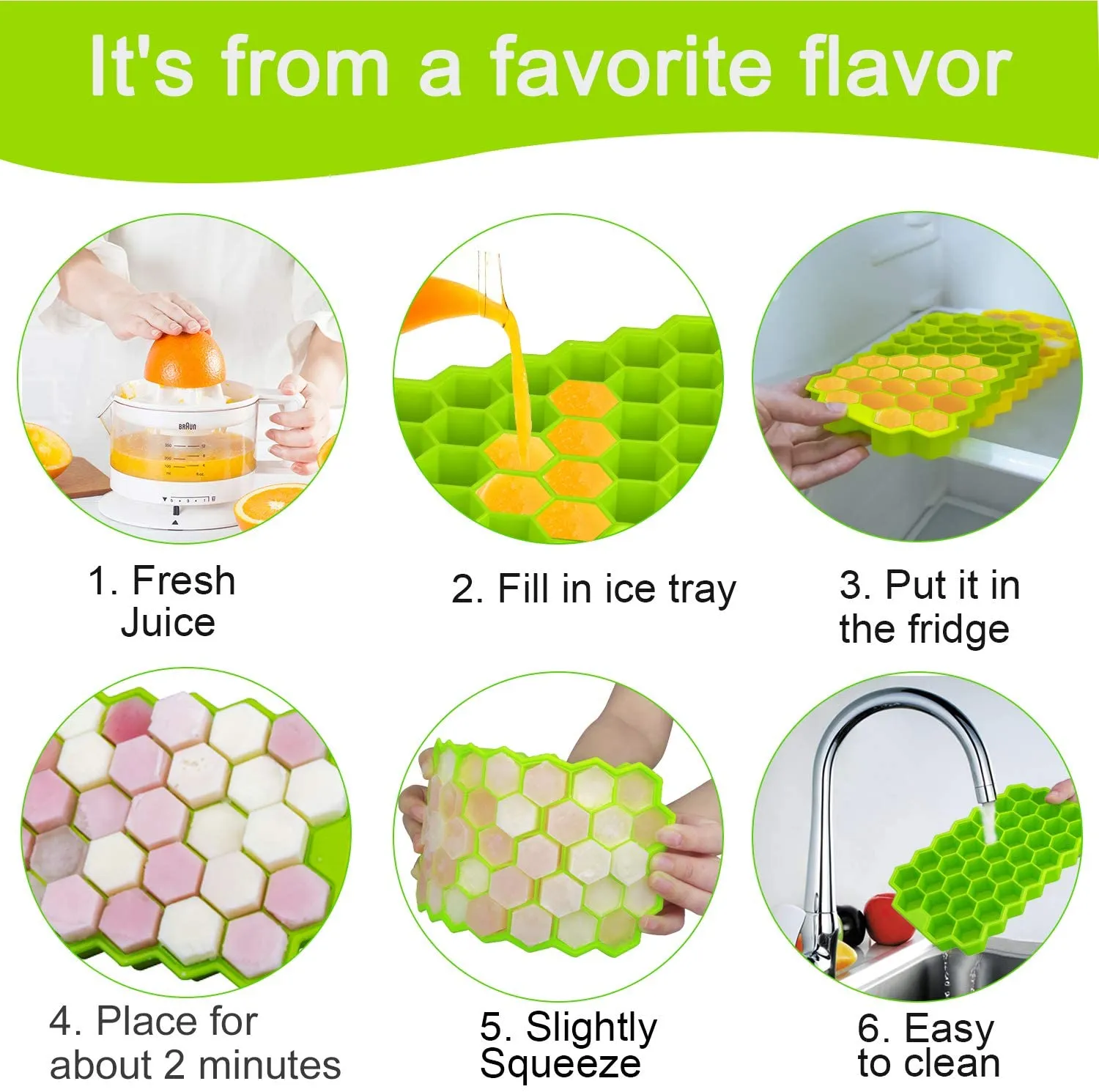 37 Cavity Ice Cube Tray Honeycomb Ice Cube Mold