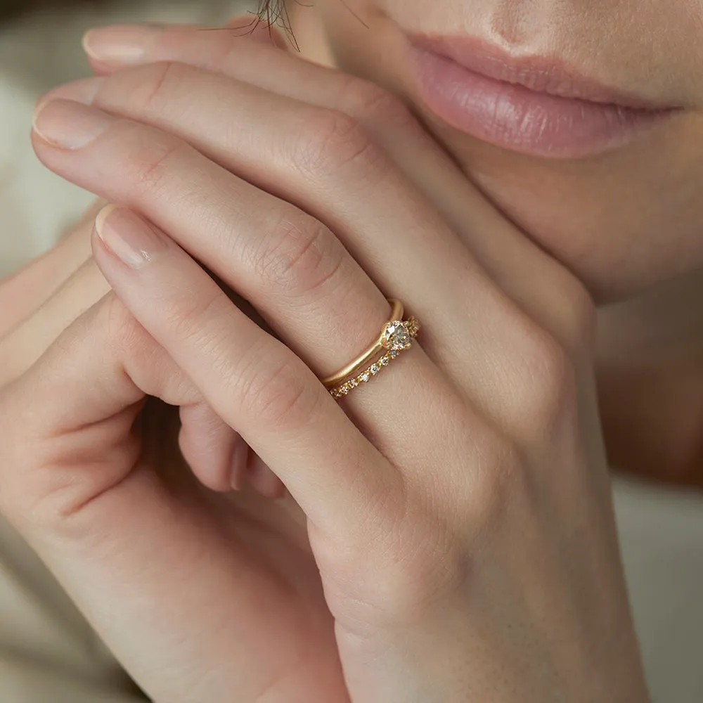 4.5mm Brown Diamond Noble Ring | R11705BR