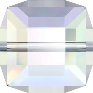 5601 Swarovski Cube Beads, Crystal Aurore Boreale B (001 ABB)