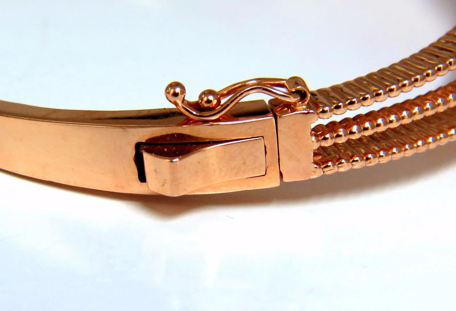 6.16ct natural round cut ruby diamonds bangle bracelet 14kt victorian