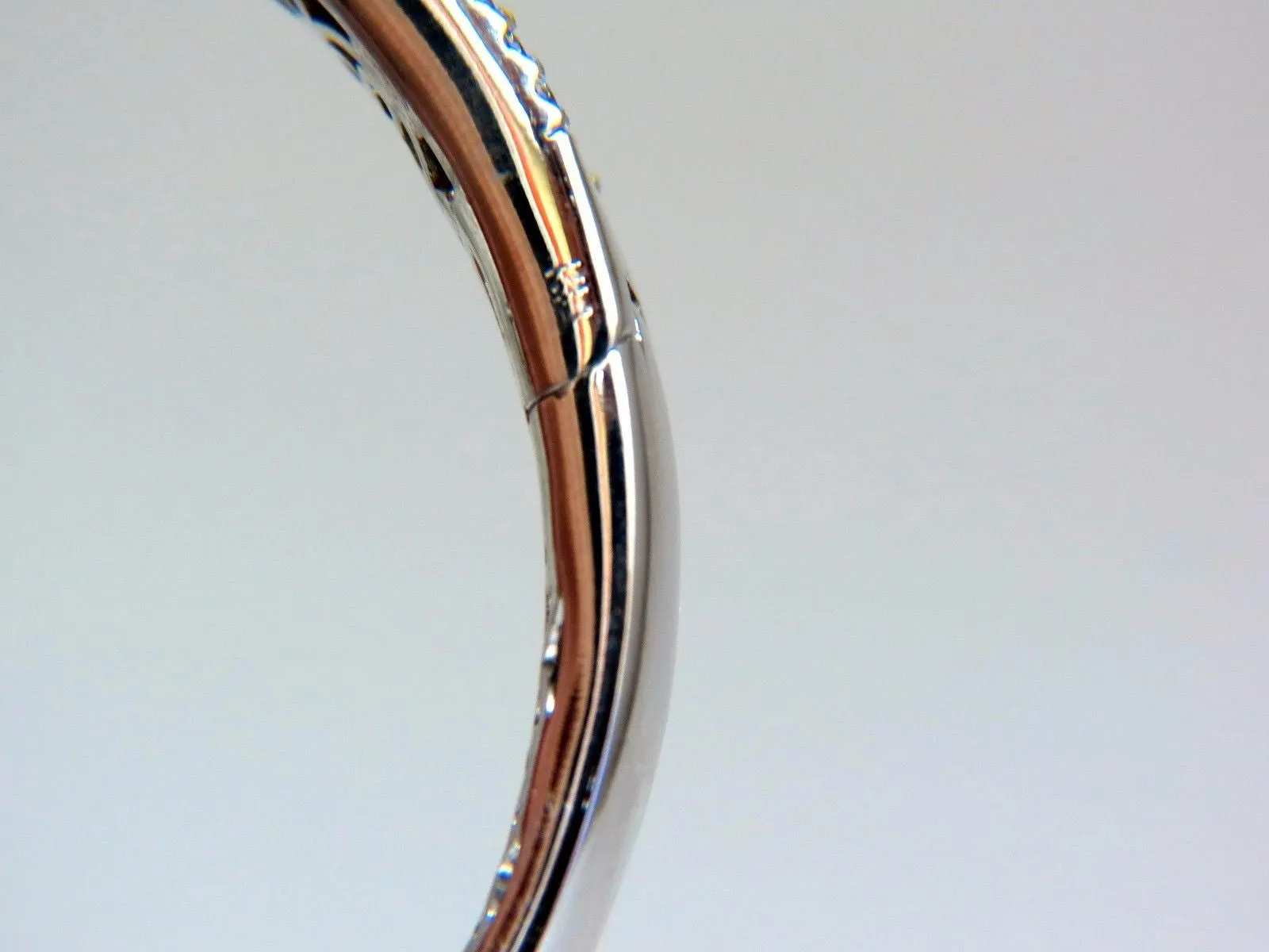 8.00ct natural round cut ruby diamonds bangle bracelet 14kt