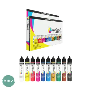 Acrylic Paint Set- Daler Rowney SYSTEM3 FLUID Introduction Set (10  x 29.5ml tubes)
