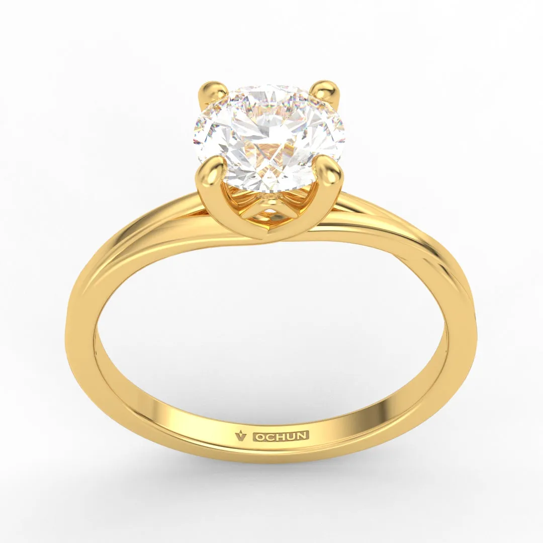 Alicia AC065D14K - Anillo de Compromiso Oro 14k