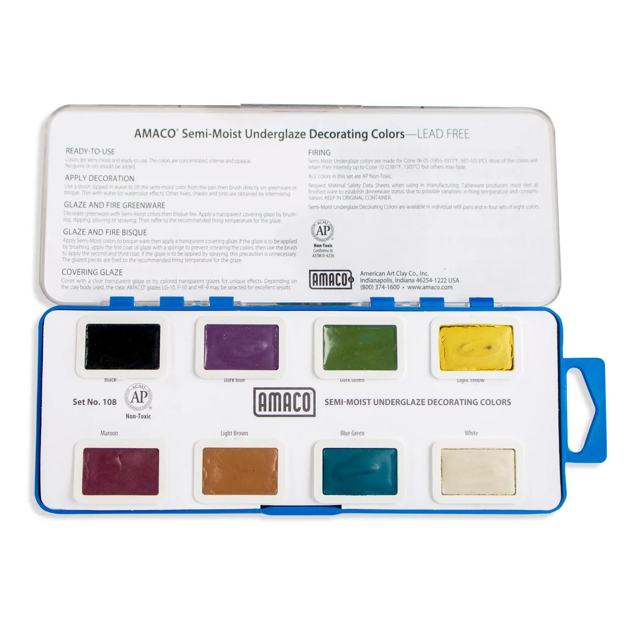 AMACO Semi-Moist Underglaze Set #108