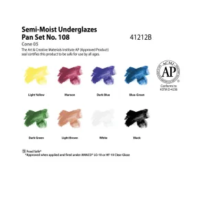 AMACO Semi-Moist Underglaze Set #108