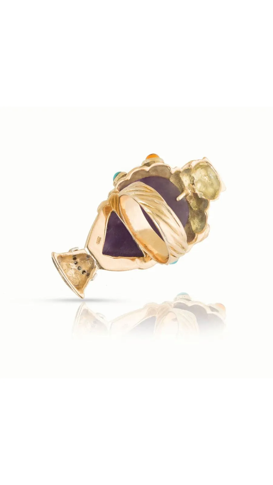 Amethyst, Opal And Diamond Blackamoor Ring