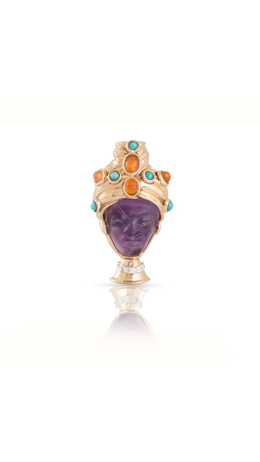 Amethyst, Opal And Diamond Blackamoor Ring