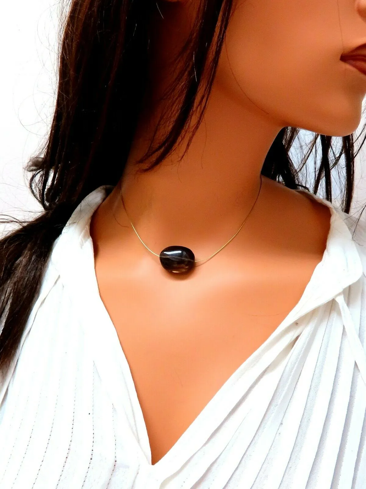 Arizona Topaz Necklace 14kt Solitaire