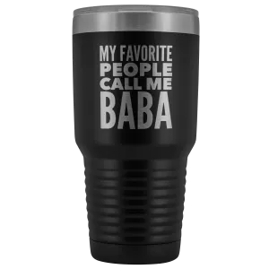 Baba Tumbler Gifts for Babas Metal Mug Double Wall Vacuum Insulated Hot Cold Travel Cup 30oz BPA Free