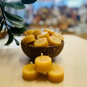 Beeswax Tealight Candles, Chittering Candle Company