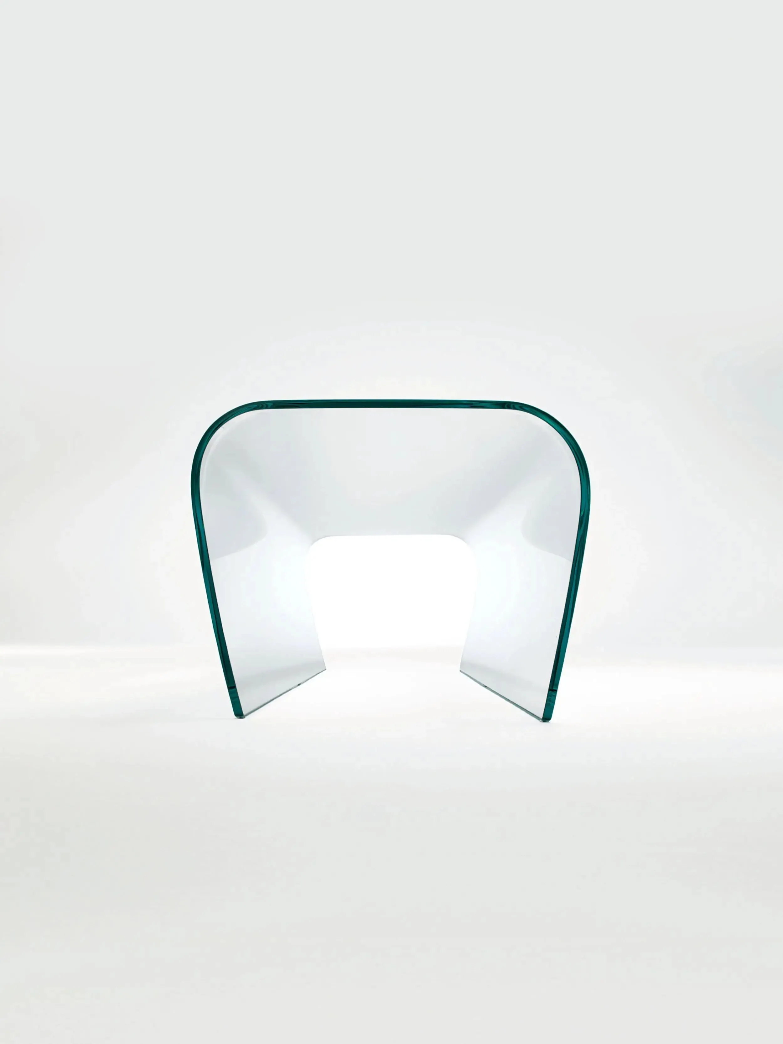 Bent Glass Bench and Stool