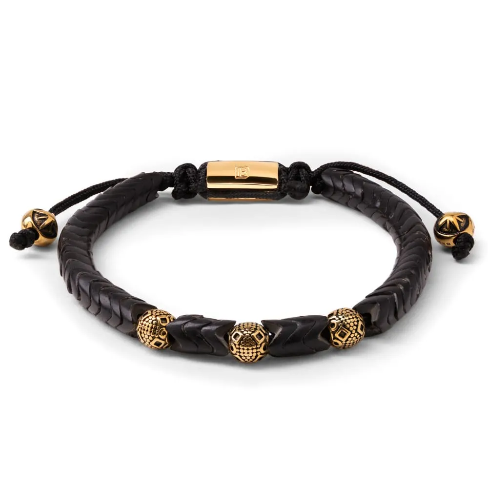 Black Glass with Gold Tropez