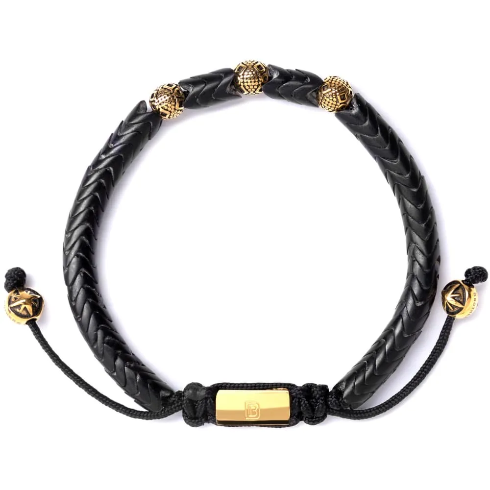 Black Glass with Gold Tropez