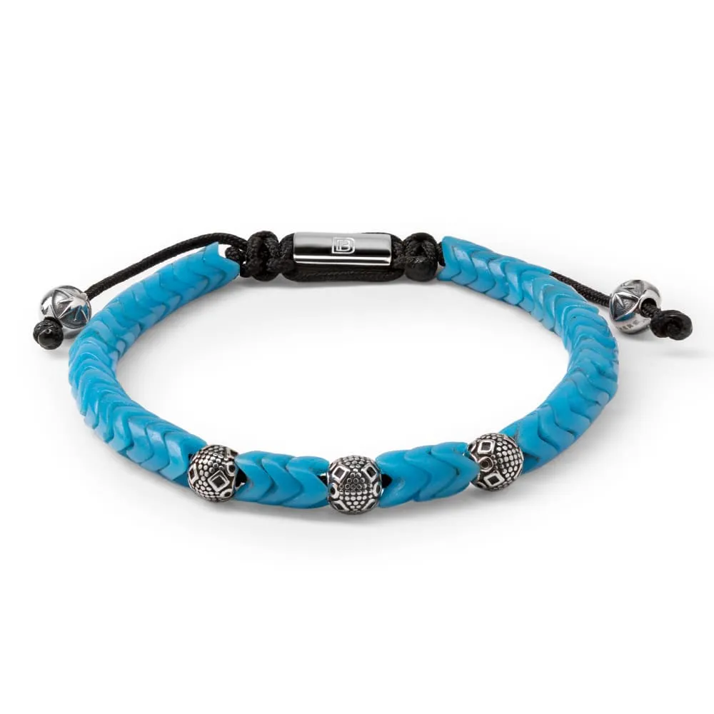 Blue Glass with Silver Tropez