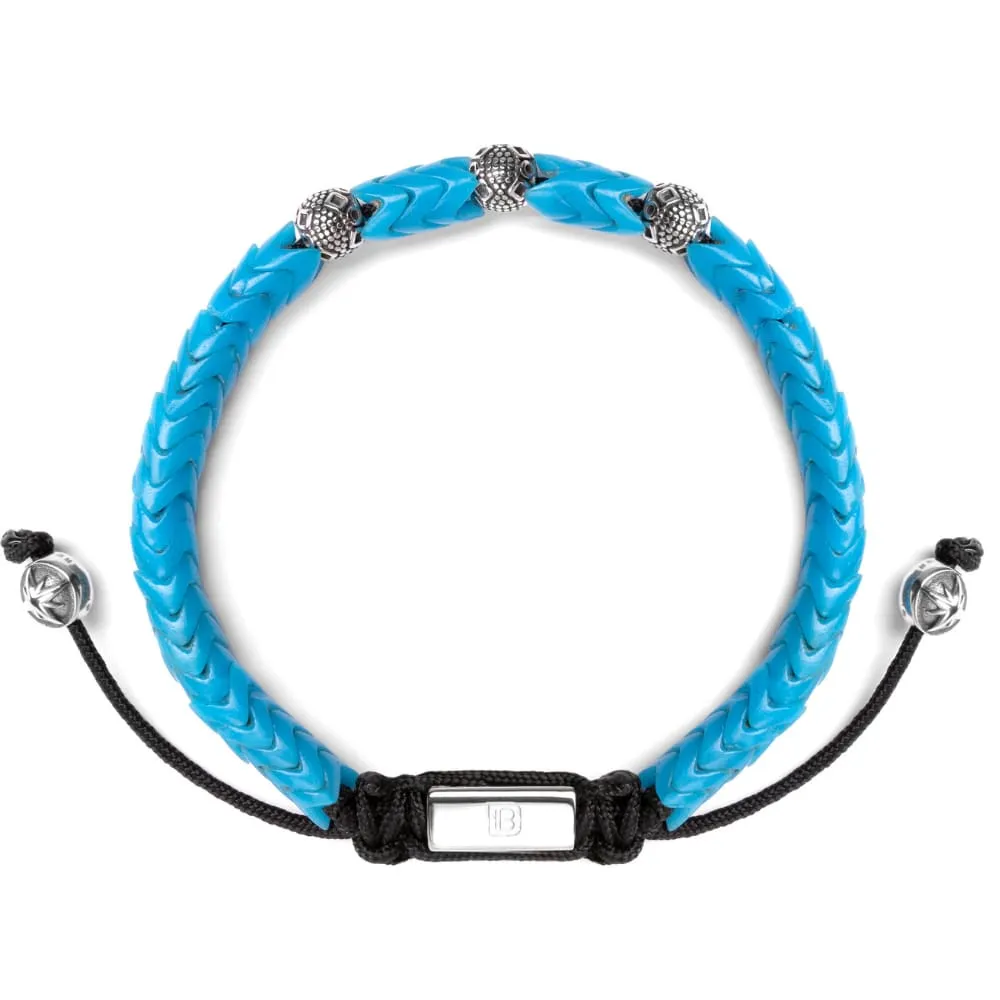 Blue Glass with Silver Tropez